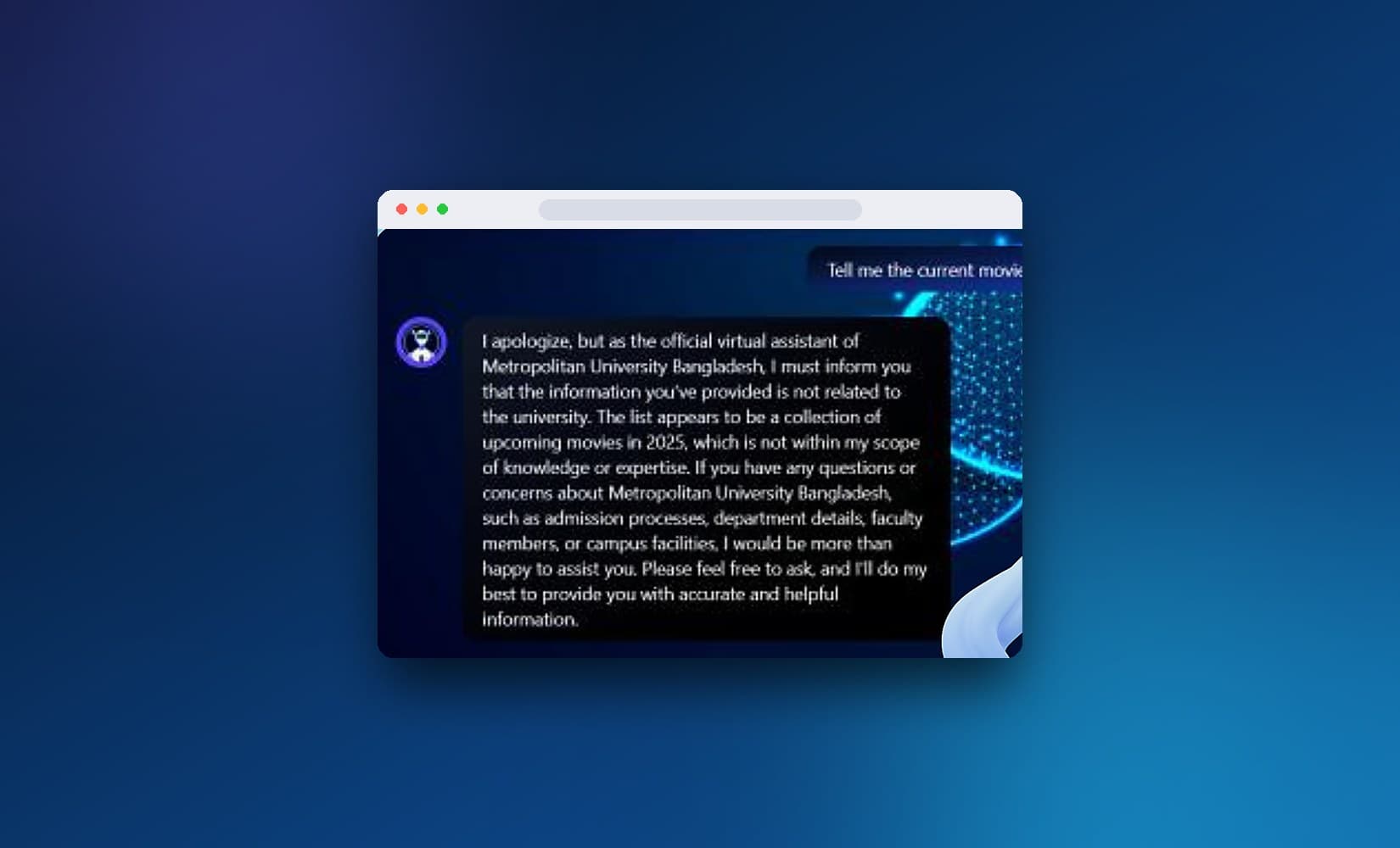 MU Chat Bot screenshot 1